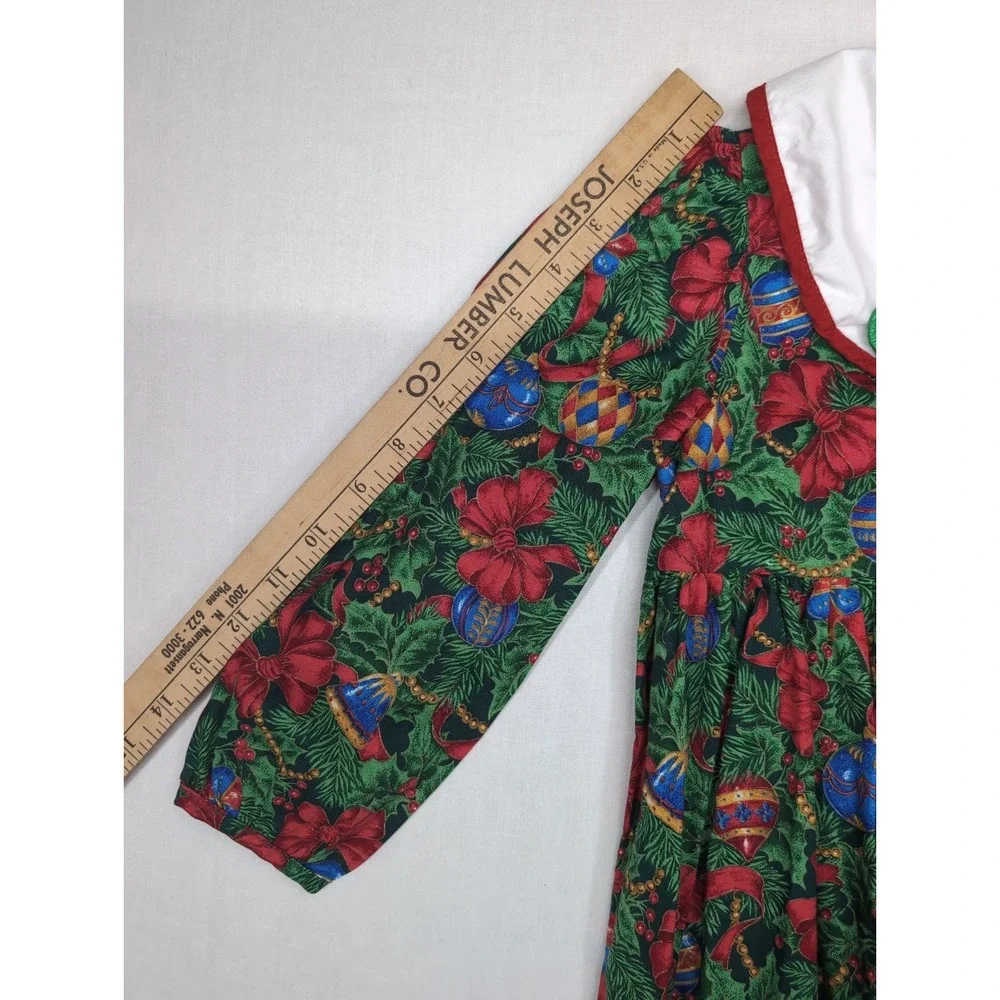 Vintage Ceil Ainsworth Girls 6 Christmas Holiday Dress Cotton USA Made 67-4267